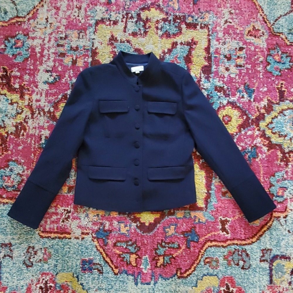Loft Military Style Button Up Blazer